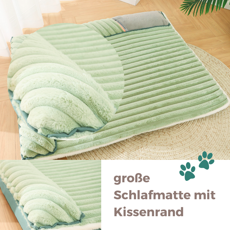 Pet Heaven Schlafmatte mit hoher Kissen-Umrandung in trendiger Cord-Optik
