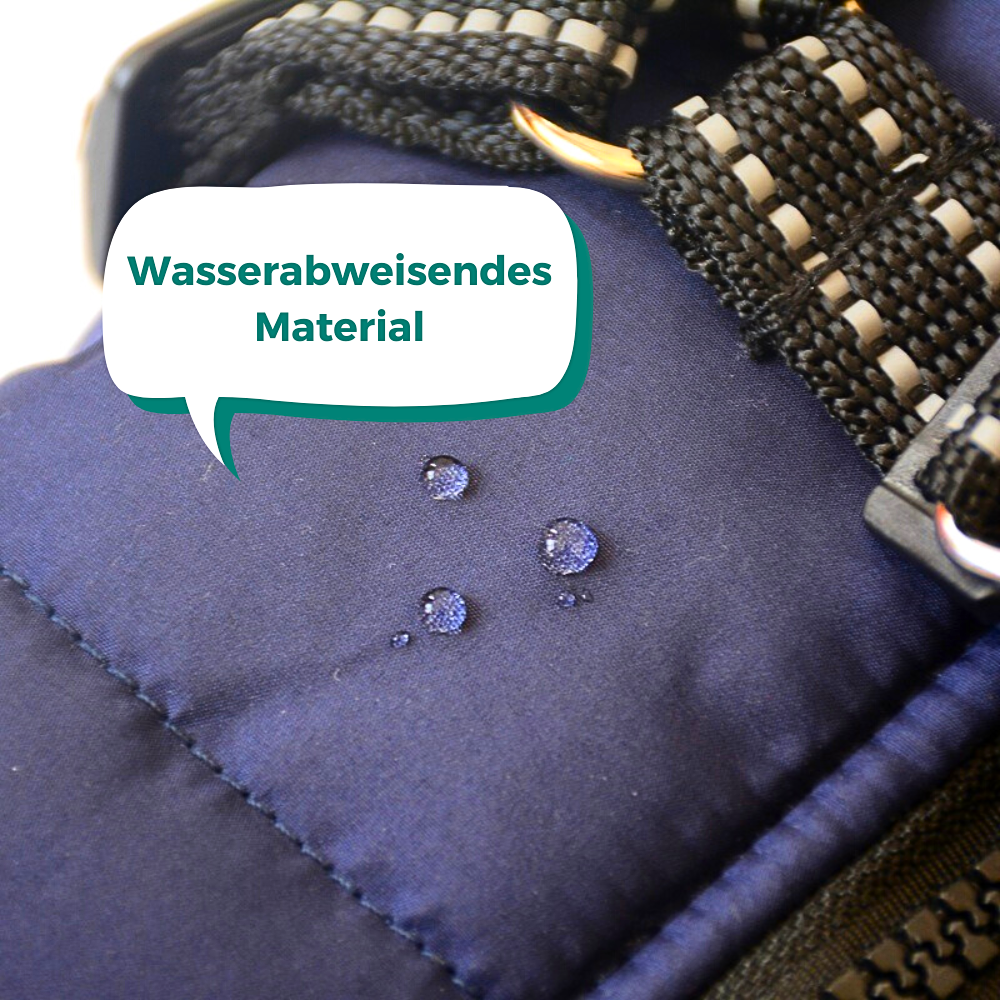 LuckyDog Hundemantel mit Fleece-Futter und Hundegeschirr - warm und fit durch den Winter