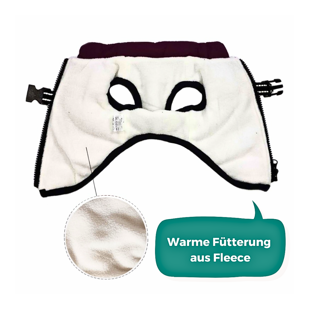 LuckyDog Hundemantel mit Fleece-Futter und Hundegeschirr - warm und fit durch den Winter