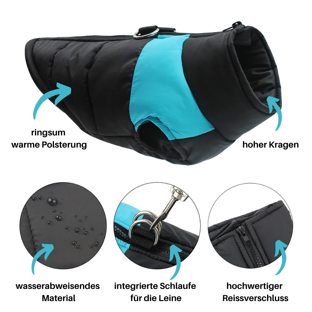 Kaltgefütterter HappyDog Hundemantel - für entspannte Winter-Spaziergänge