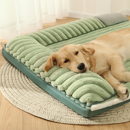 Pet Heaven Schlafmatte mit hoher Kissen-Umrandung in trendiger Cord-Optik