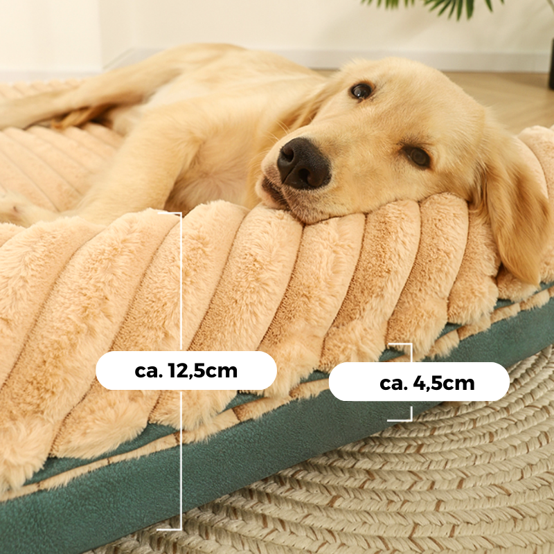 Pet Heaven Schlafmatte mit hoher Kissen-Umrandung in trendiger Cord-Optik